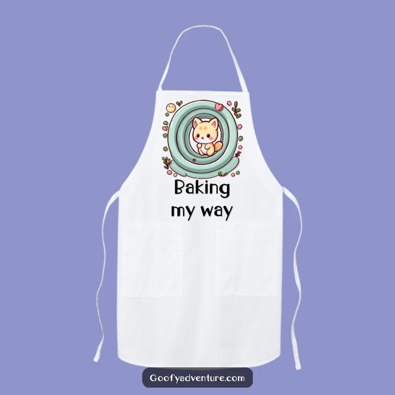 Funny Kawaii Animal Maze Apron: Kitchen Puzzles, Playful Cooking Gift
