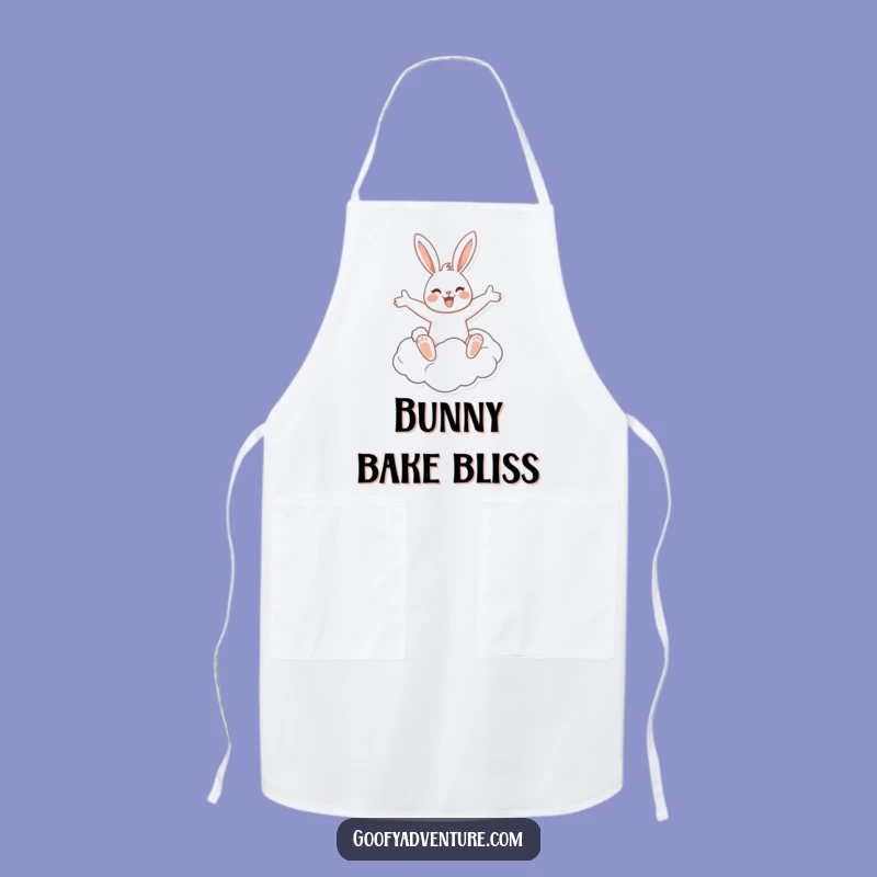 Funny Rabbit Cloud Rider Apron: Whimsical Kitchenwear, Excellent Funny Gift