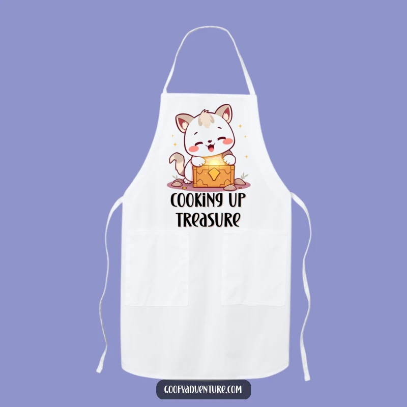 Funny Kawaii Animal Treasure Apron: Kitchen Discovery, Exciting Cooking Gift