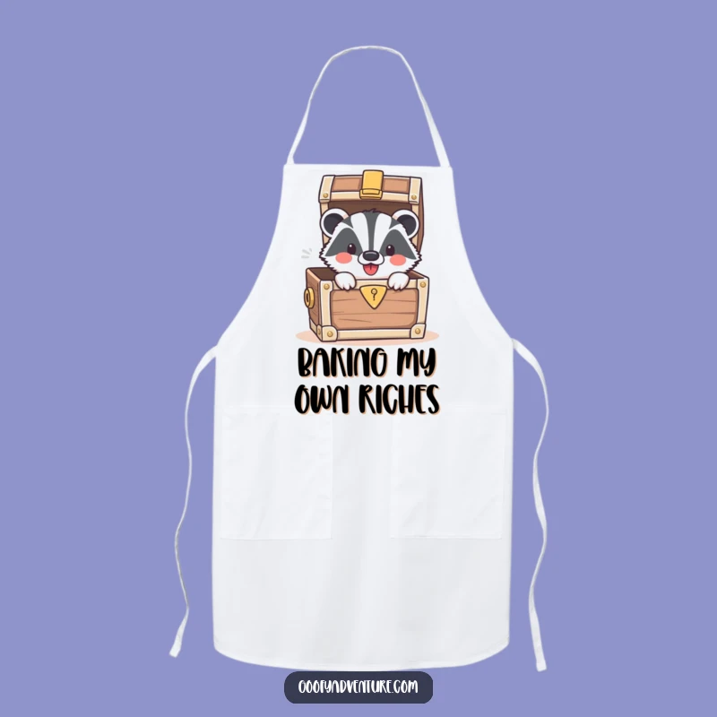 Funny Badger Treasure Chest Apron: Cook Up a Storm with a Smile
