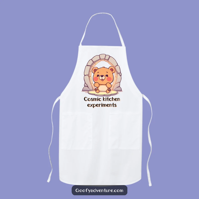 Funny Bear Portal Apron: Cook Up Some Magic with This Hilarious Kitchen Wear