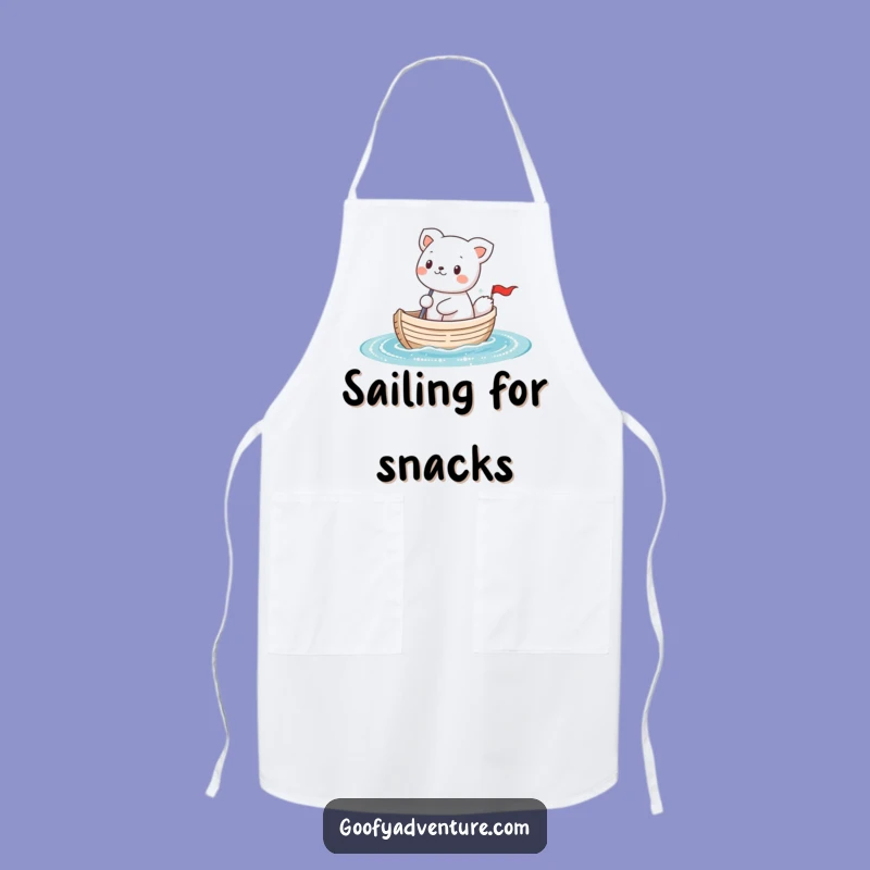 Funny Kawaii Animal Sailing Apron: Cute Tiny Boat Kitchen Fun, Adorable Cooking Gift