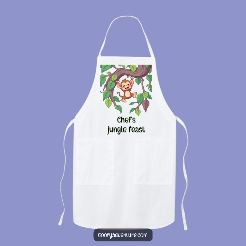 Funny Monkey Vine Apron: Cheerful Kitchen Wear for Jungle Cooks, Unique Funny Gift!