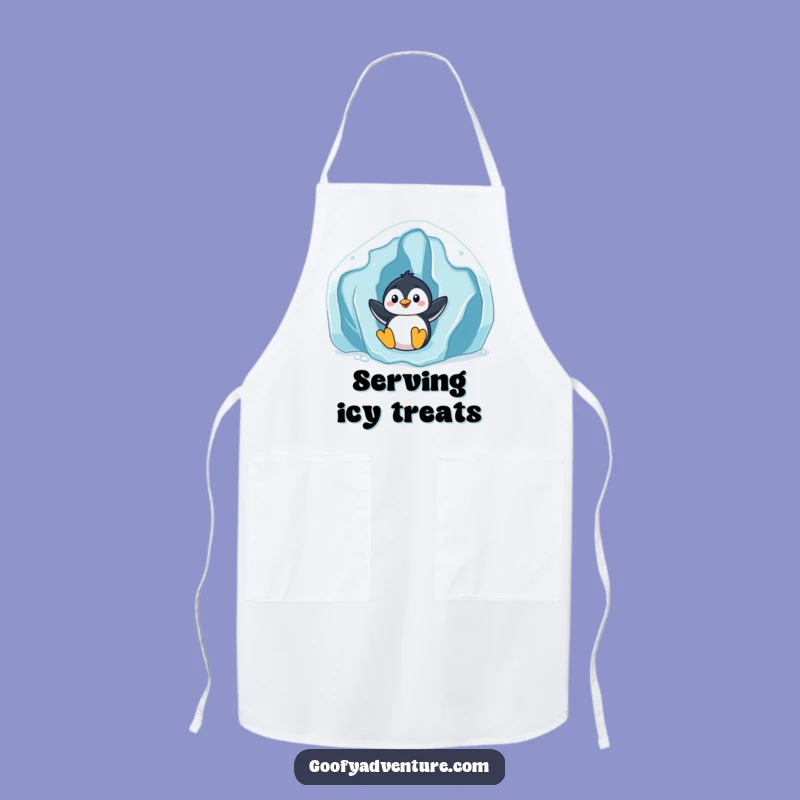 Funny Penguin Slider Apron: Chef Glacier Fun Kitchen Gift