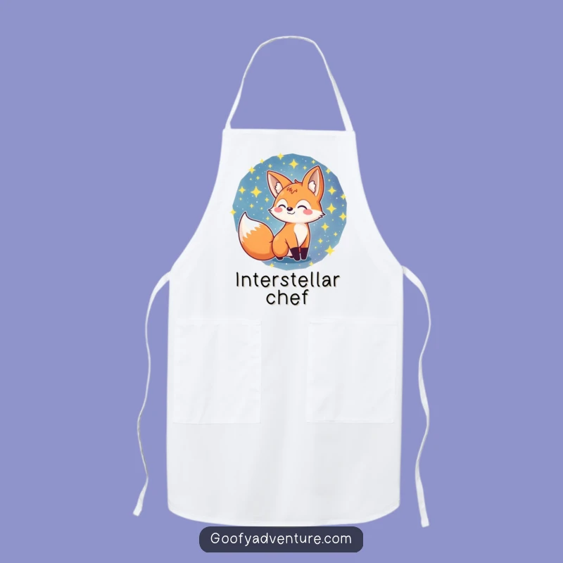 Funny Fox Galaxy Apron: Cook Up Cosmic Creations with This Hilarious Gift