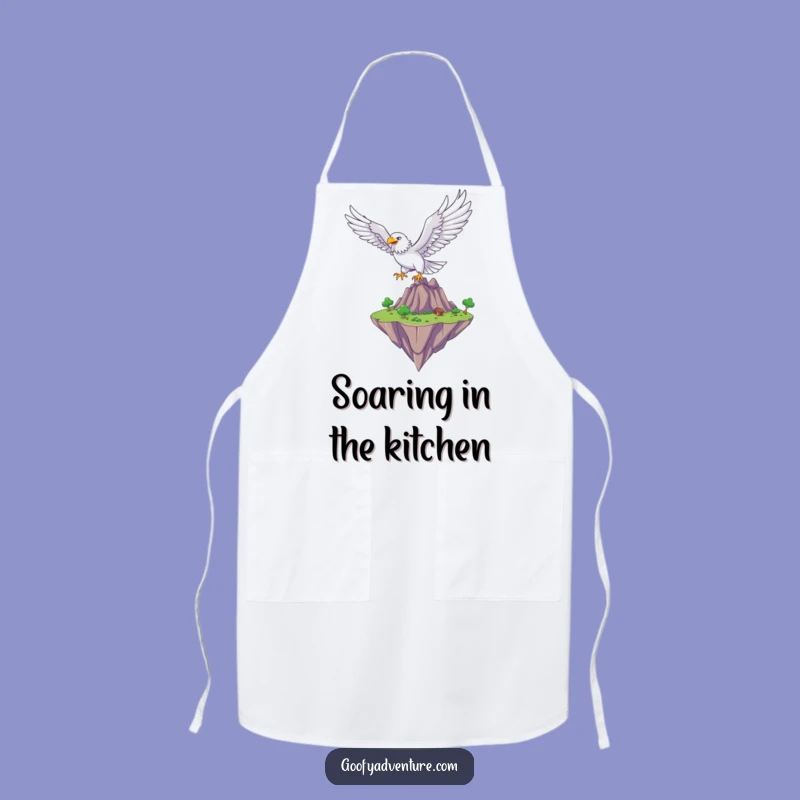 Funny Eagle Flyer Apron: Chef Fantastical Sky Kitchen Gift