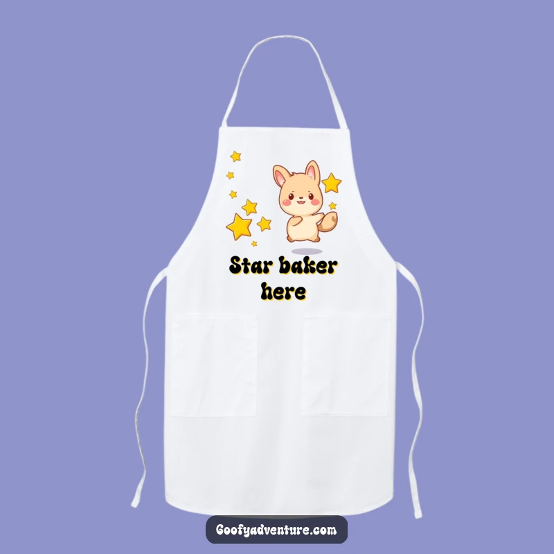 Funny Kawaii Animal Star Chase Apron: Kitchen Starlight, Celestial Cooking Gift