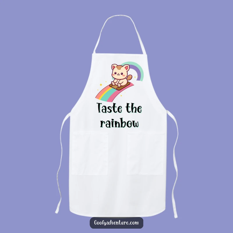 Funny Kawaii Rainbow Apron - Cook with Joy and Color!