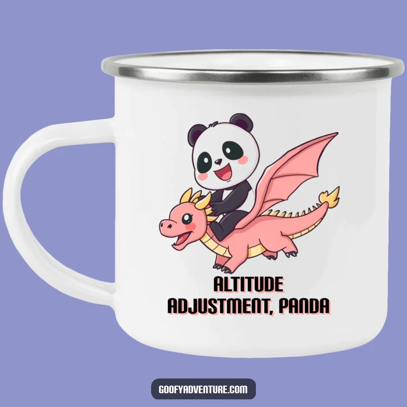 Funny Panda Dragon Rainbow Camping Mug: Durable Cute Panda Mug for Outdoor Adventures, Eco-Friendly Funny Gift!