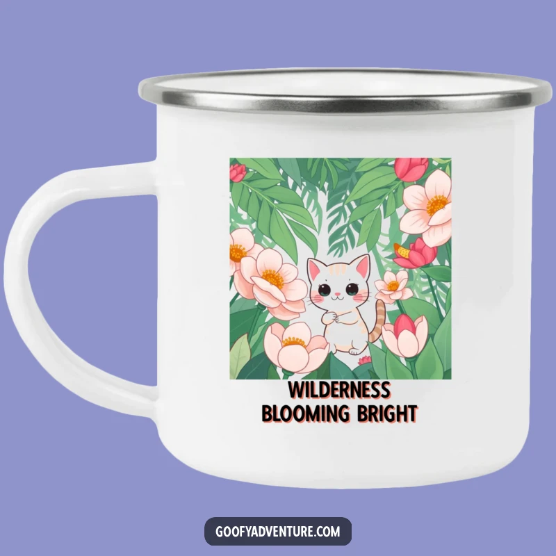 Funny Cat Camping Mug: Rugged Jungle Explorer Drinkware Gift