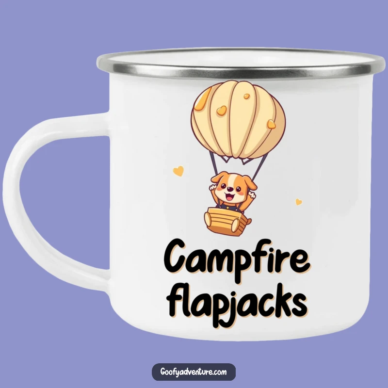 Funny Dog Pancake Pilot Camp Mug - Adventure Brews for Breakfast Lovers!
