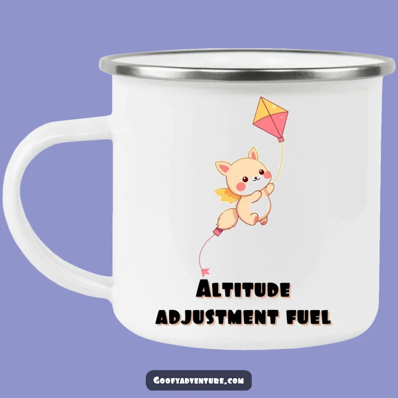 Funny Kawaii Animal Kite Camping Mug: Sky High Adventures, Durable Outdoor Gift