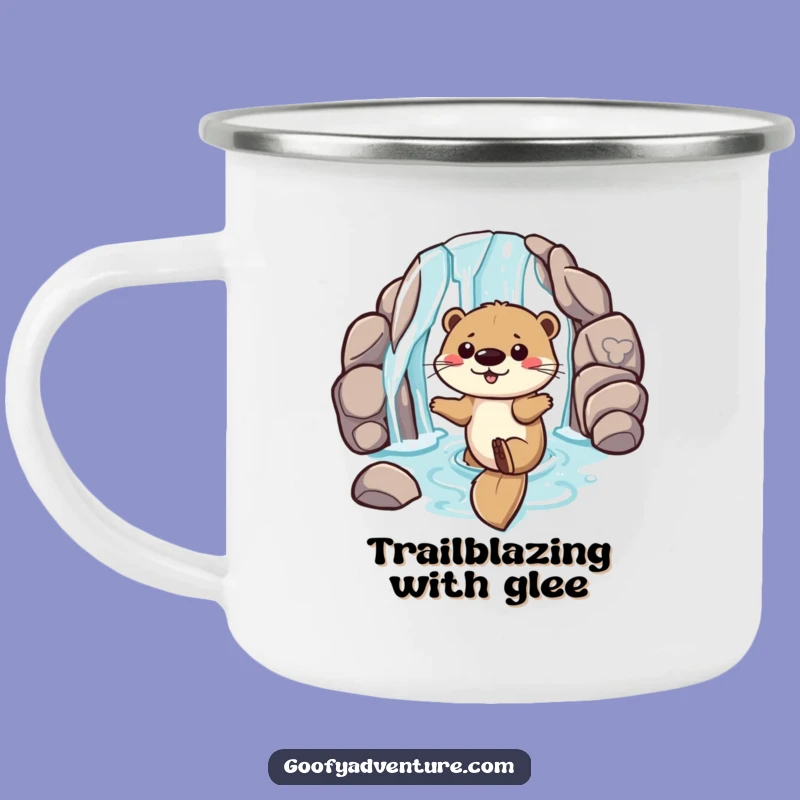 Funny Otter Camping Mug, Aquatic Adventure Brews, Durable Playful Gift