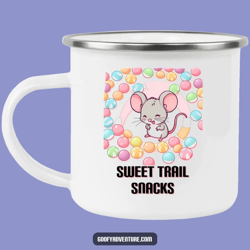 Funny Mouse Candy Maze Camping Mug: Sweet Adventure Fuel