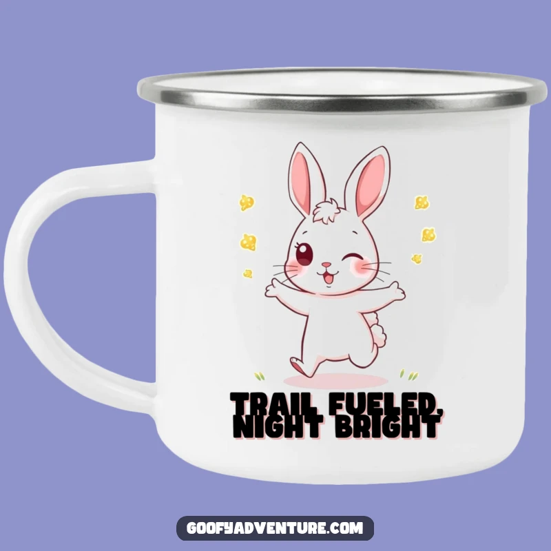 Funny Rabbit Firefly Tag Camping Mug: Nighttime Adventure Brew