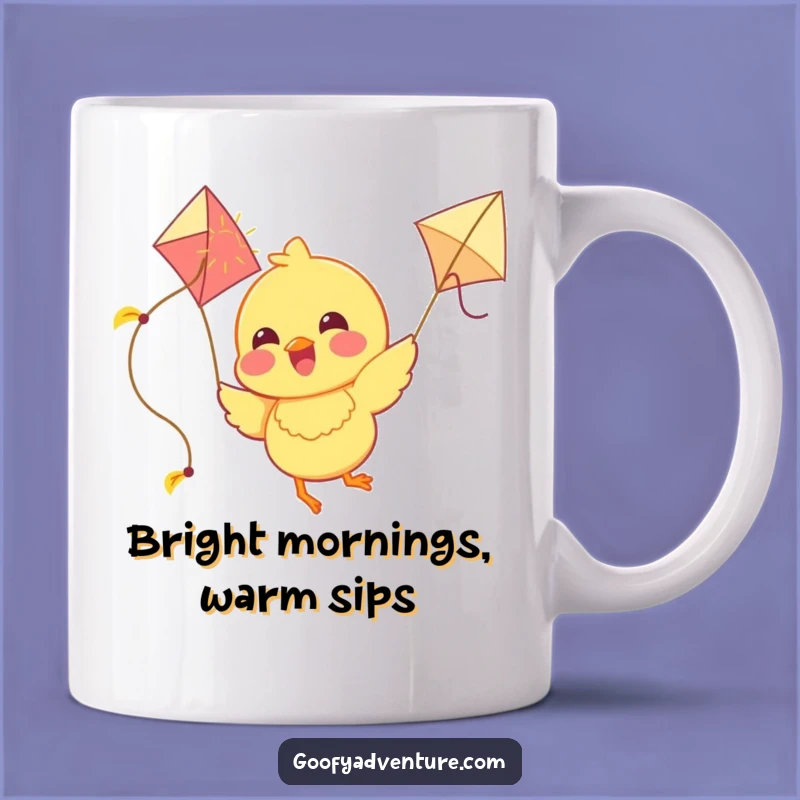 Funny Chick Sunshine Kite Mug: Joyful Flying Gift for Happy Souls