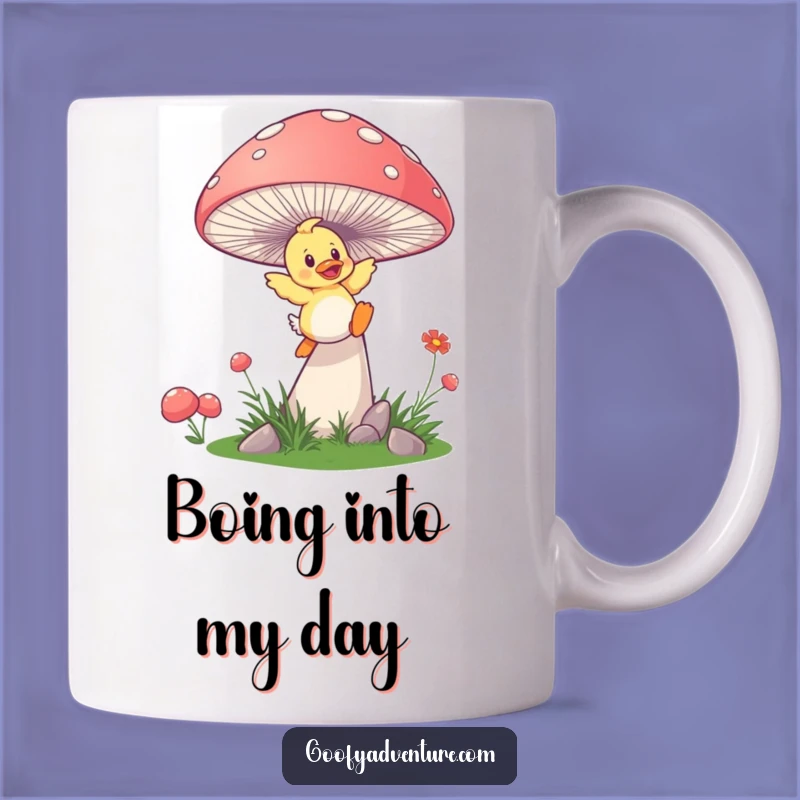 Funny Duckling Mushroom Mug - Playful Adventure Gift