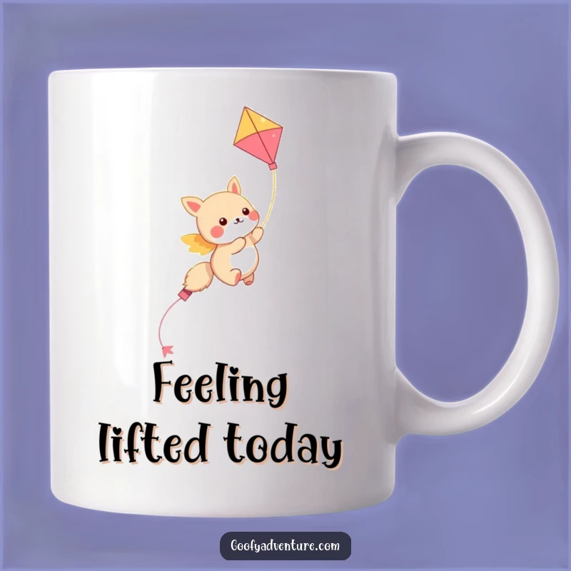 Funny Kawaii Animal Kite Mug: Soaring High with Humor, Perfect Sky-High Gift