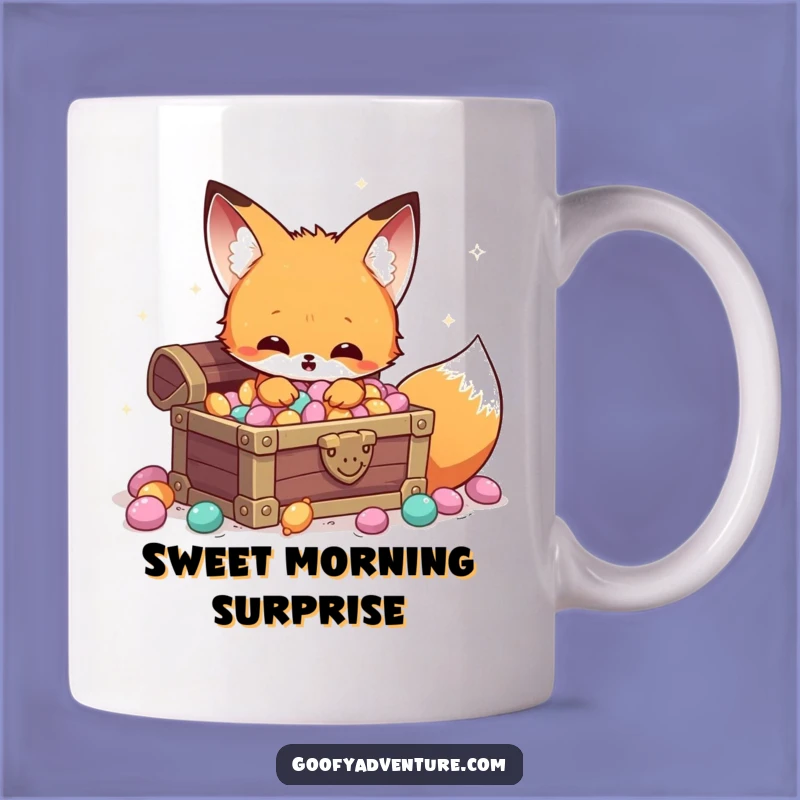 Funny Kawaii Fox Treasure Candy Mug: Sweet Discovery Gift for Kids