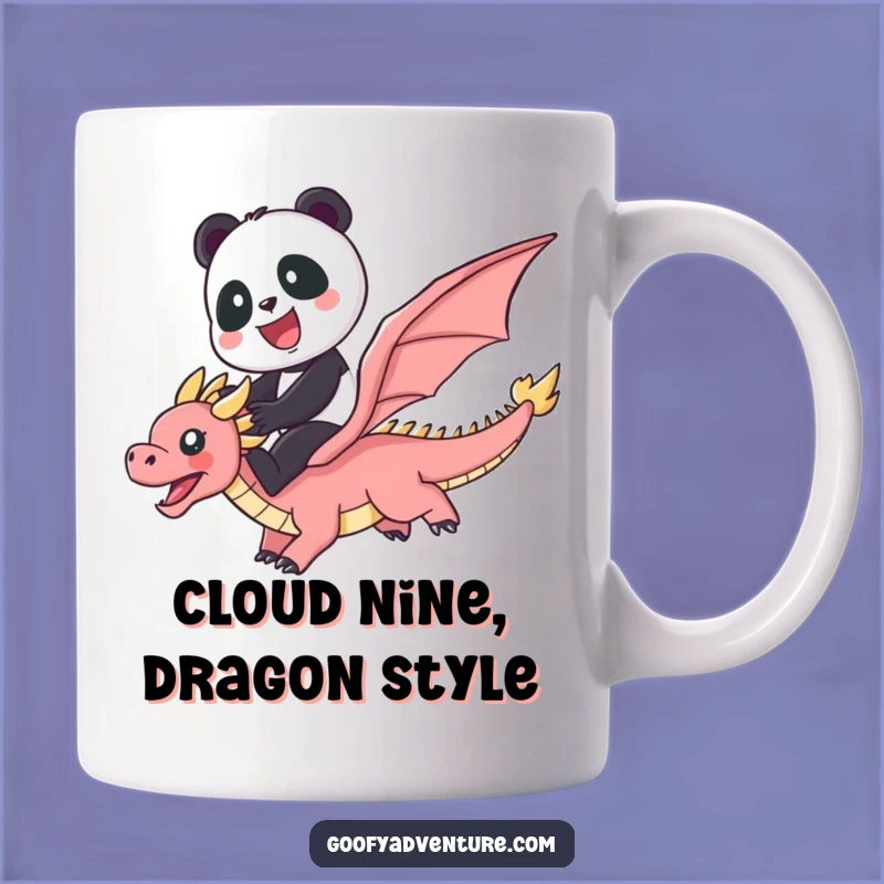Funny Panda Dragon Rainbow Mug: Adorable Cute Panda Riding Dragon for a Magical, Funny Gift!