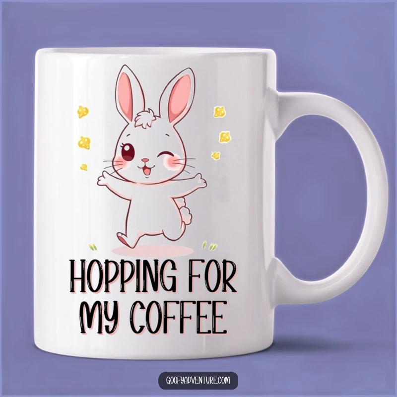 Funny Rabbit Firefly Tag Mug: Energetic Playful Gift for Fun Lovers