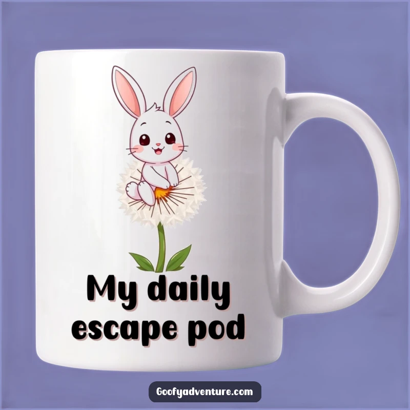Funny Bunny Dandelion Ride Mug: A Whimsical and Funny Gift for Nature Lovers