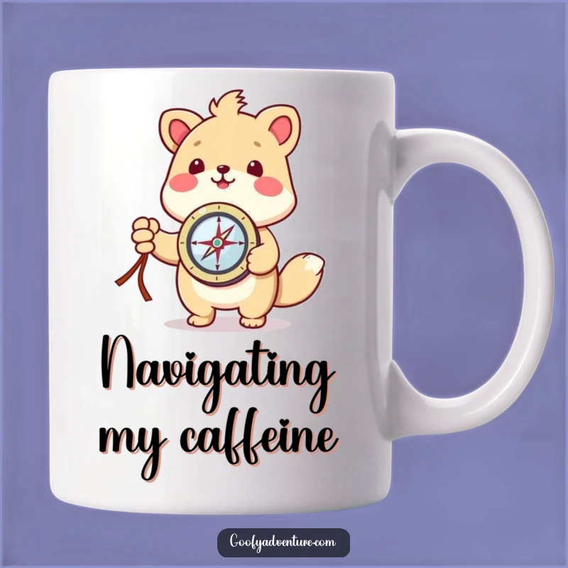 Funny Kawaii Explorer Animal Mug: Hilarious Gift for the Adventurous Soul