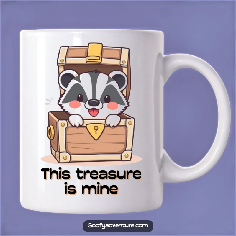Funny Badger Treasure Chest Mug: A Hilarious Find for Treasure Hunters!
