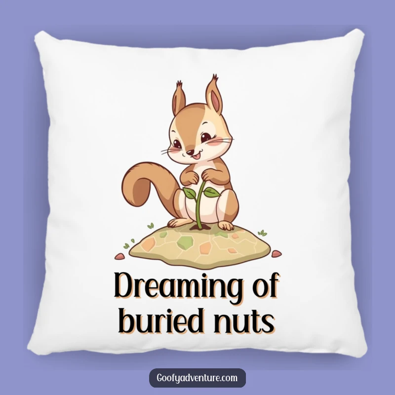 Funny Squirrel Planting Map Seed Pillow: Cozy Up with Hilarious Dreams