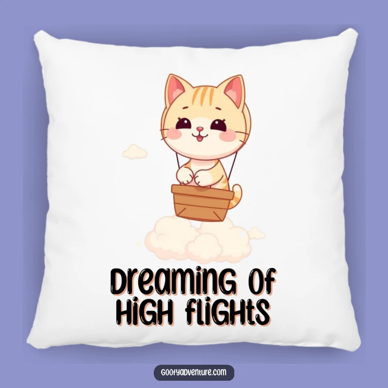Funny Cat Adventure Pillow: Cozy Comfort for Dreamy Escapes