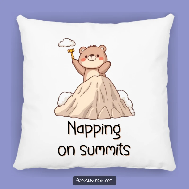 Funny Bear Pillow: Cozy Cloud Climbing Comfort Cushion Gift