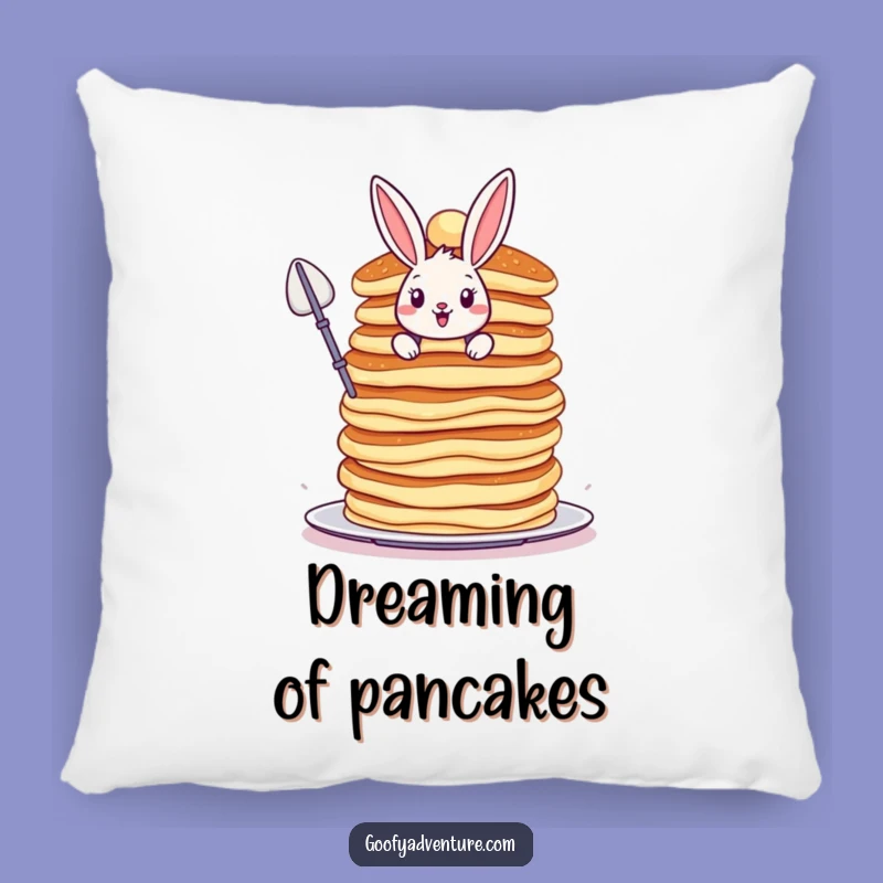 Funny Bunny Pillow - Comfy Pancake Scaling Decor for Cozy Homes
