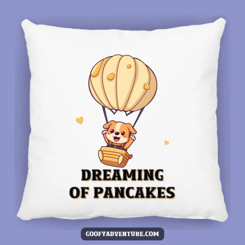 Funny Dog Pancake Dream Pillow - Cozy Canine Breakfast Comfort!