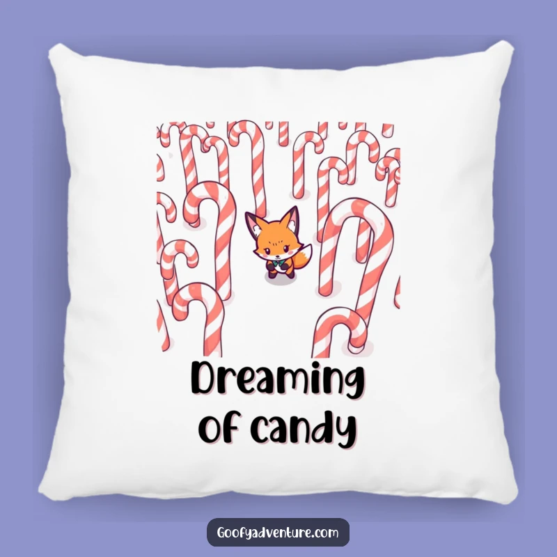 Funny Fox Pillow - Comfy Candy Cane Maze Decor for Clever Homes