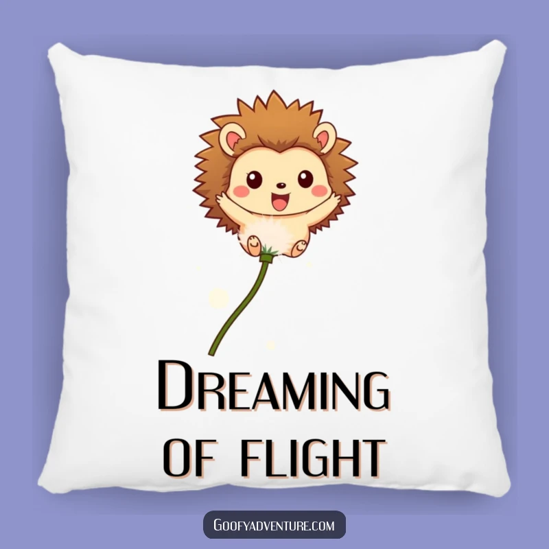 Funny Hedgehog Pillow: Cozy Dandelion Seed Soaring Cushion Gift