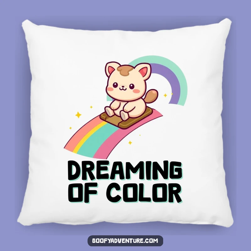 Funny Kawaii Rainbow Pillow - Snuggle Up with Happiness!