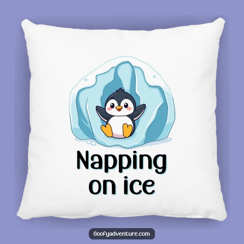 Funny Penguin Slider Pillow: Soft Glacier Comfort Gift