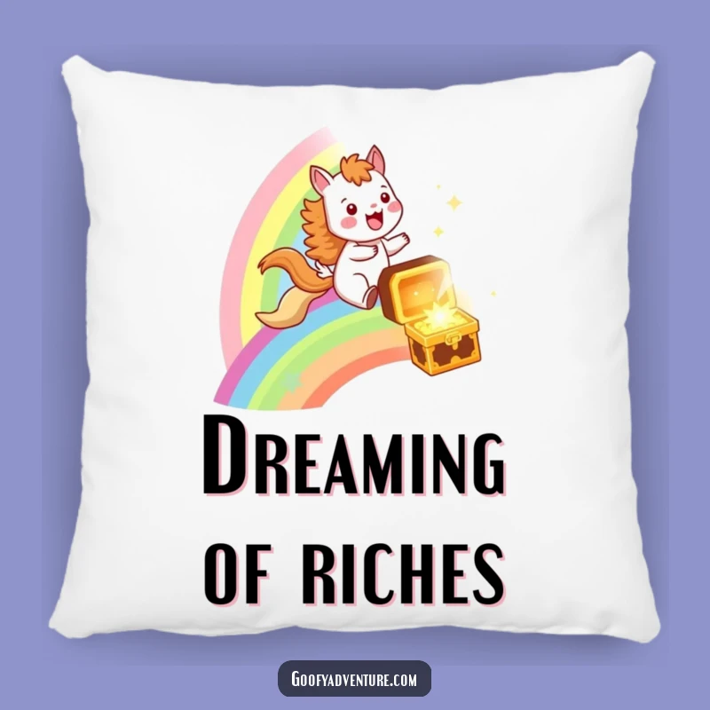 Funny Rainbow Animal Pillow: Cozy Joyful Treasure Cushion Gift