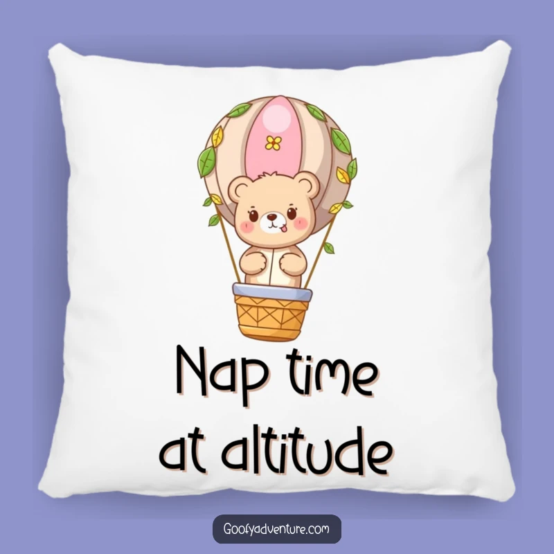 Funny Bear Adventure Pillow: Cozy Comfort for Dreamers