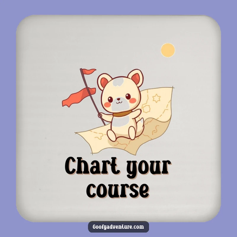 Funny Explorer Coaster - Protect Surfaces from Adventure Mishaps!