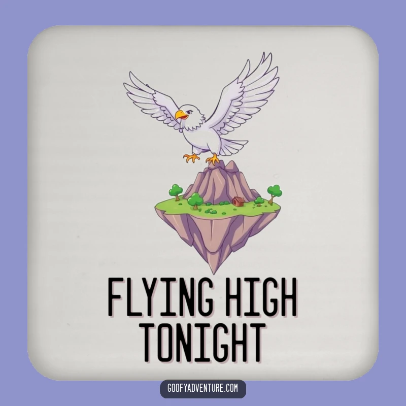 Funny Eagle Flyer Drink Coaster: Fantasy Island Protection