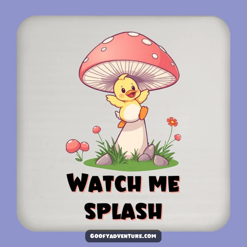 Funny Duckling Mushroom Coaster - Playful Surface Protector