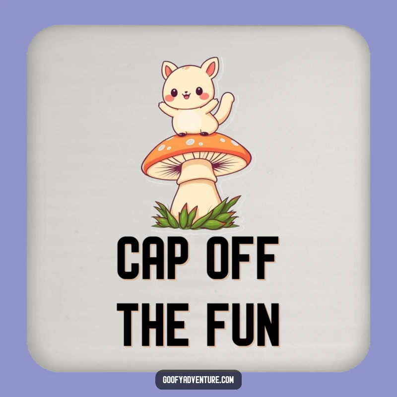 Funny Kawaii Mushroom Leaper Animal Coaster: Protect Surfaces with Whimsical Charm