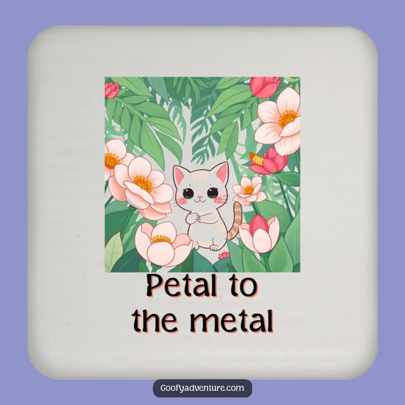 Funny Cat Coaster: Curious Jungle Explorer Protector Gift