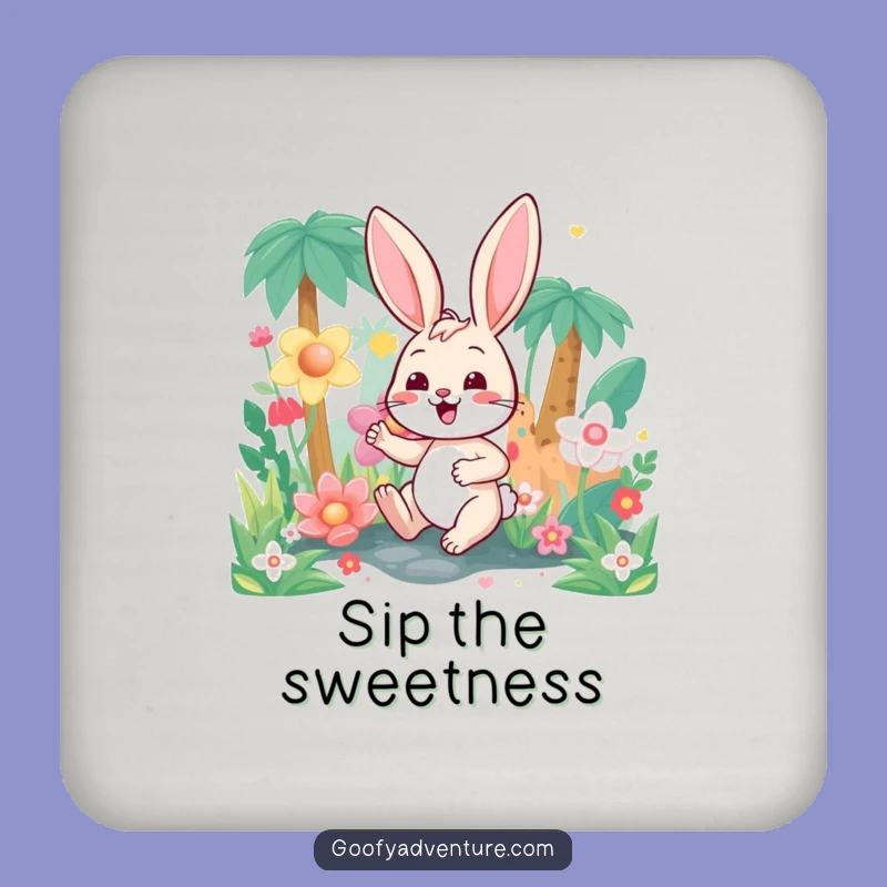 Funny Bunny Candy Jungle Coaster - Add Sweetness to Your Drink Station