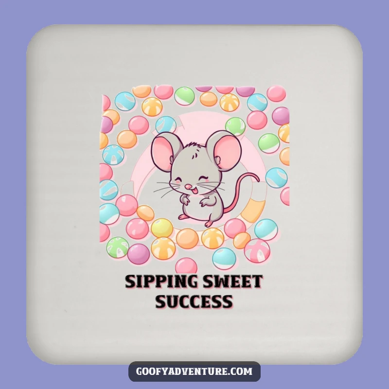 Funny Mouse Candy Maze Coaster: Protect Surfaces with Sweetness
