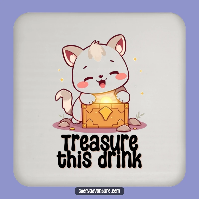 Funny Kawaii Animal Treasure Coaster: Glowing Protection, Whimsical Discovery Gift