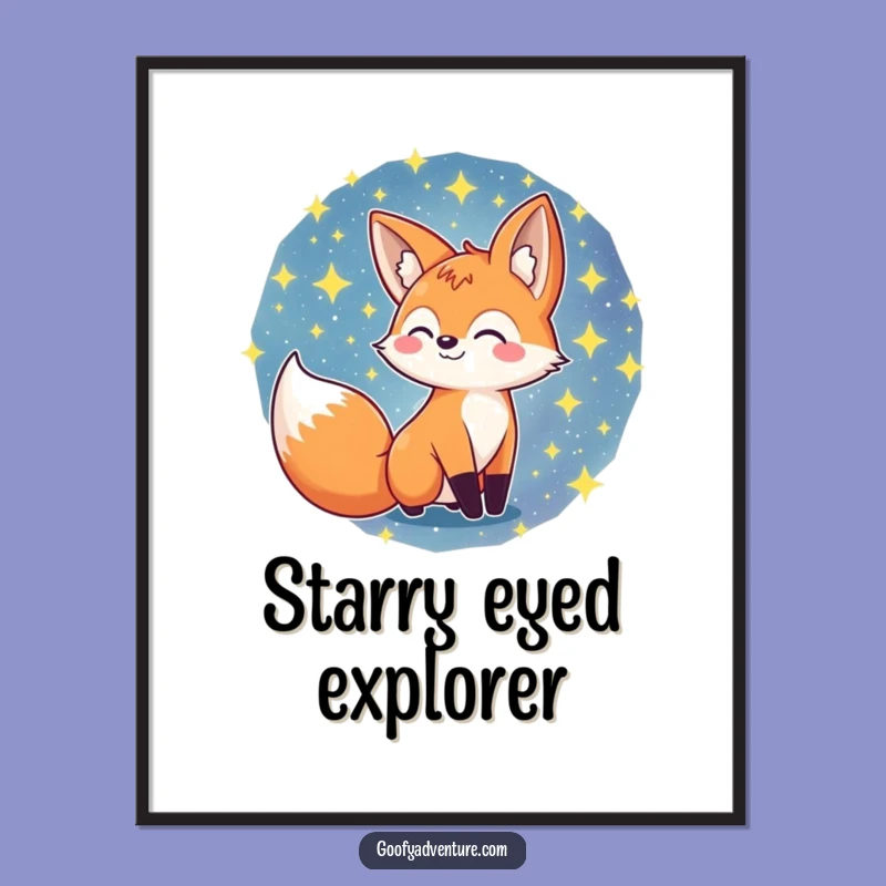 Funny Fox Galaxy Poster: Bring the Universe Home with This Hilarious Art