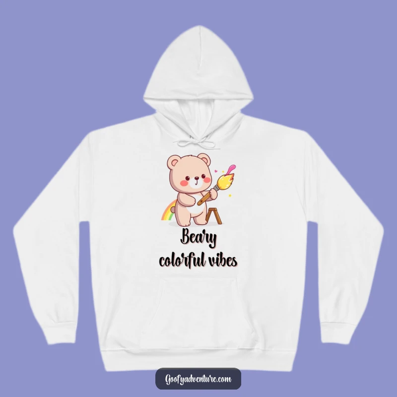 Cozy Funny Kawaii Bear Hoodie - Warm & Cheerful Art Creation Gear