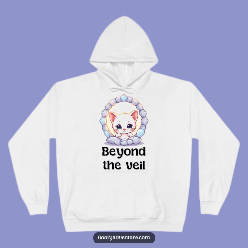 Funny Kitten Portal Hoodie: Cozy & Mystical Apparel for Curious Souls